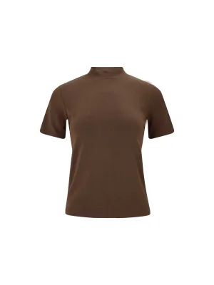 The Lush Touch Mock Neck Top - Mocha