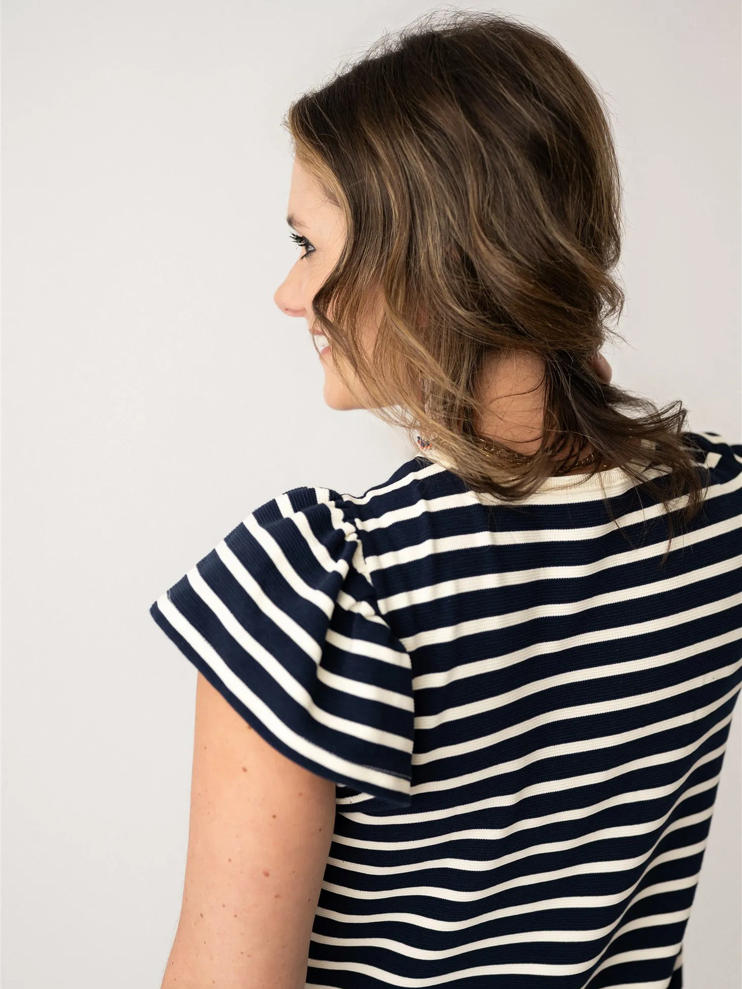 Throw it Overboard Flutter Sleeve Dress