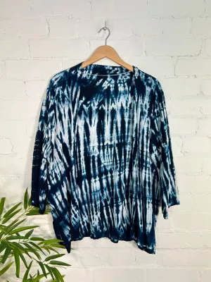 Tie Dye Long Sleeve Open Top