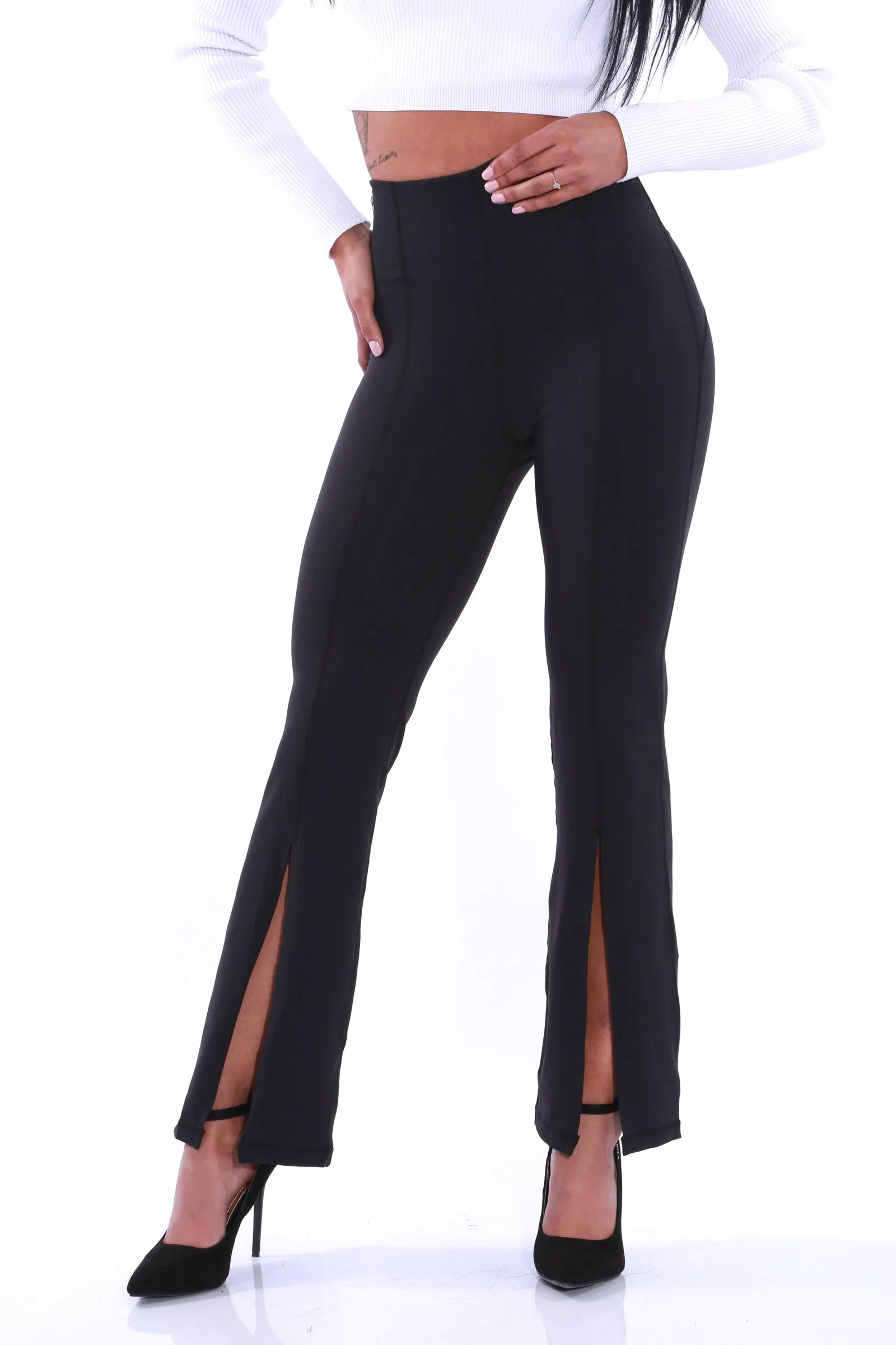 TNG Leggings - Black split Flare