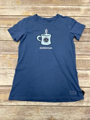 Top Short Sleeve By Life Is Good In Blue, Size: S