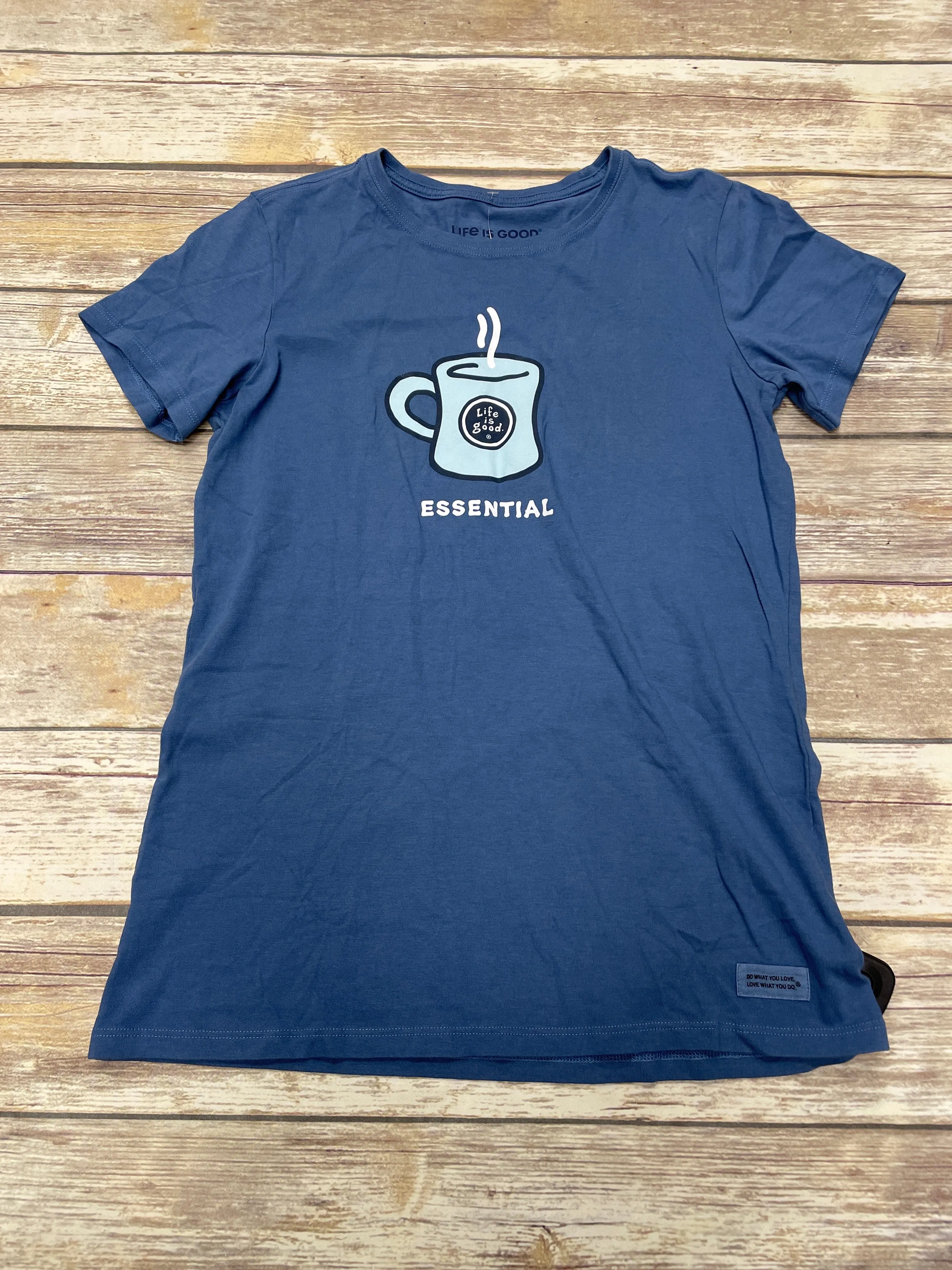 Top Short Sleeve By Life Is Good In Blue, Size: S