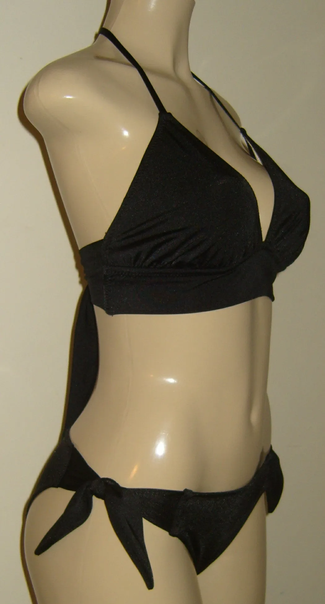 Triangle Halter Top and Scrunch Butt Tie Bikini