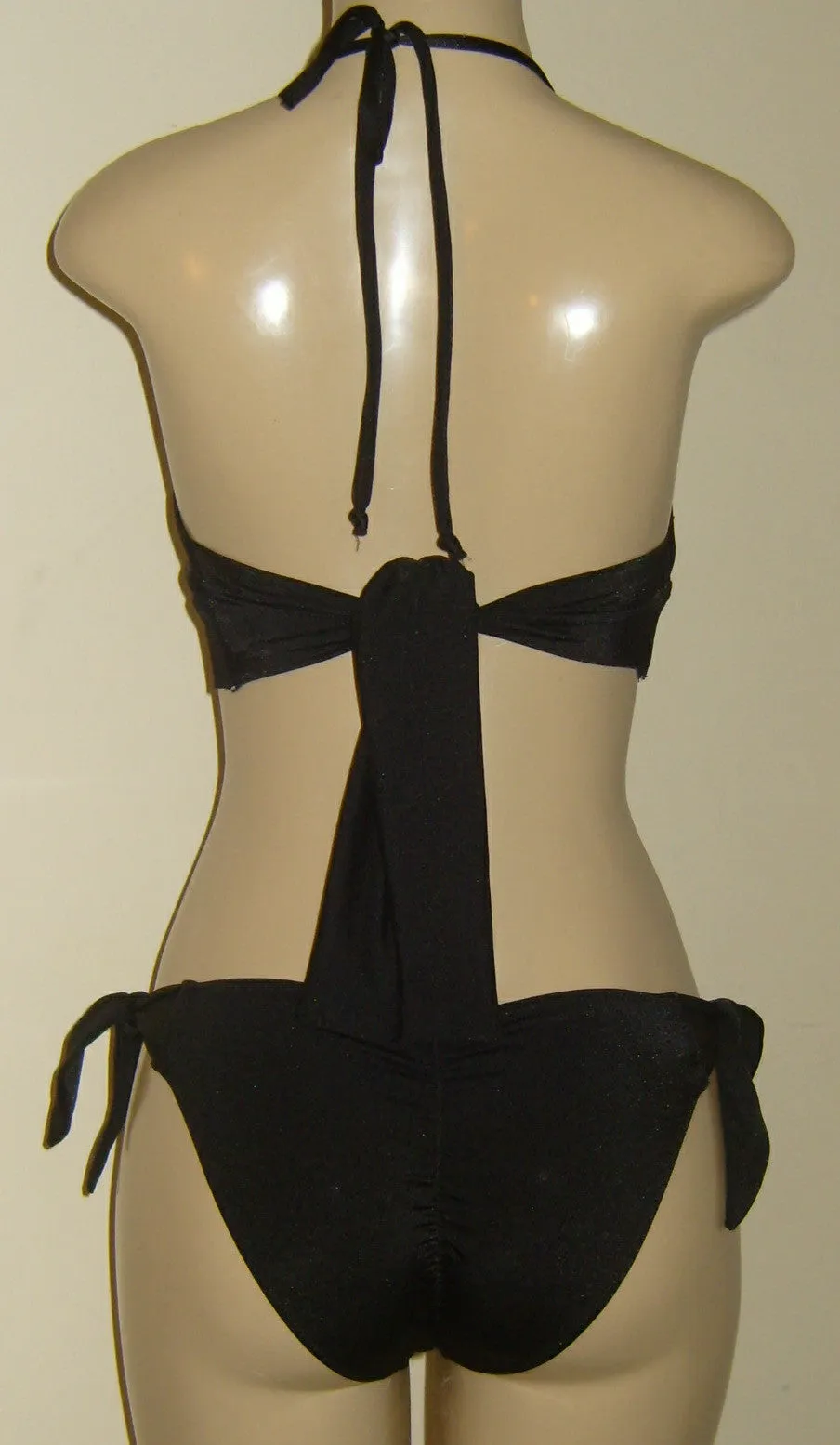 Triangle Halter Top and Scrunch Butt Tie Bikini
