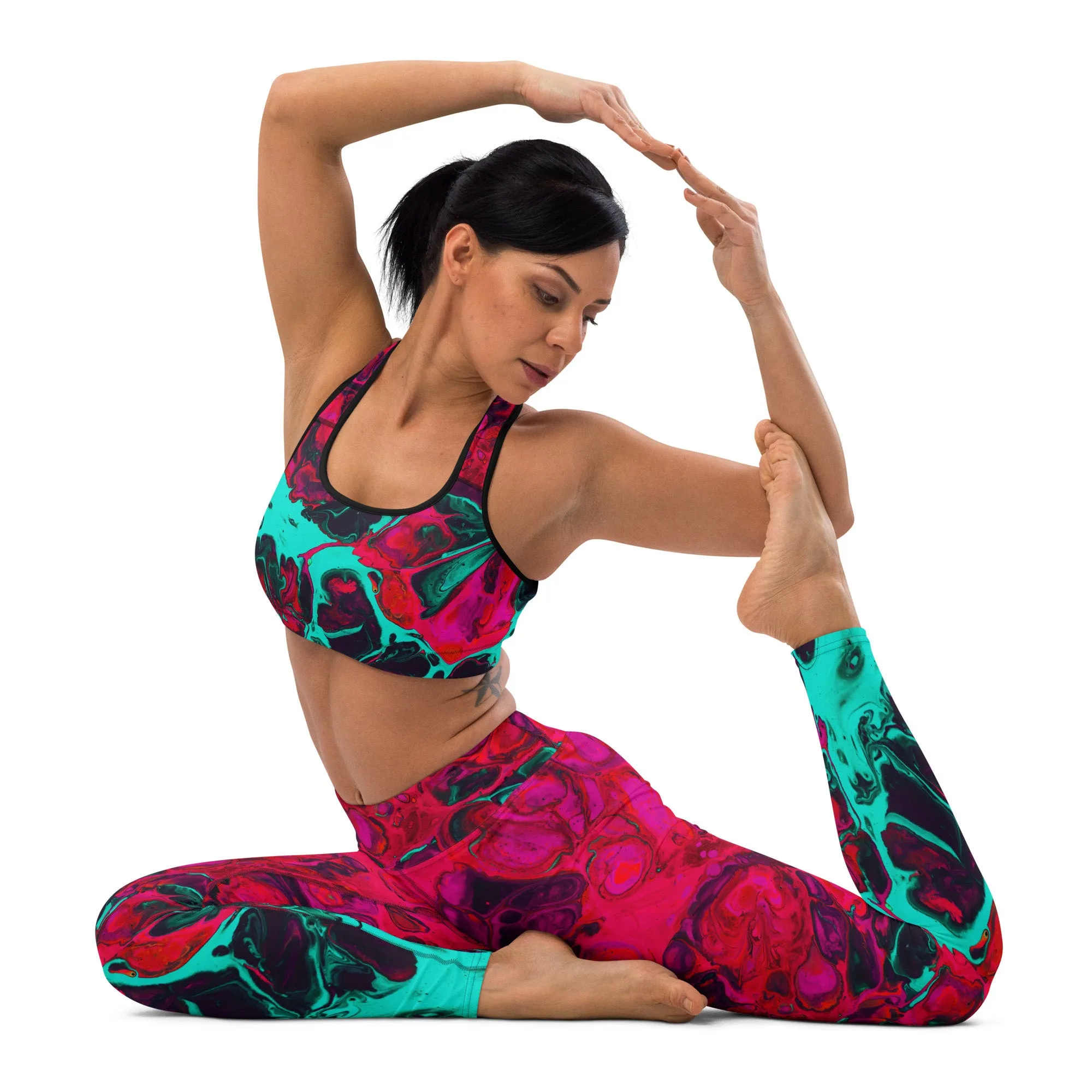 Trippy Twist Psychedelic Yoga Leggings