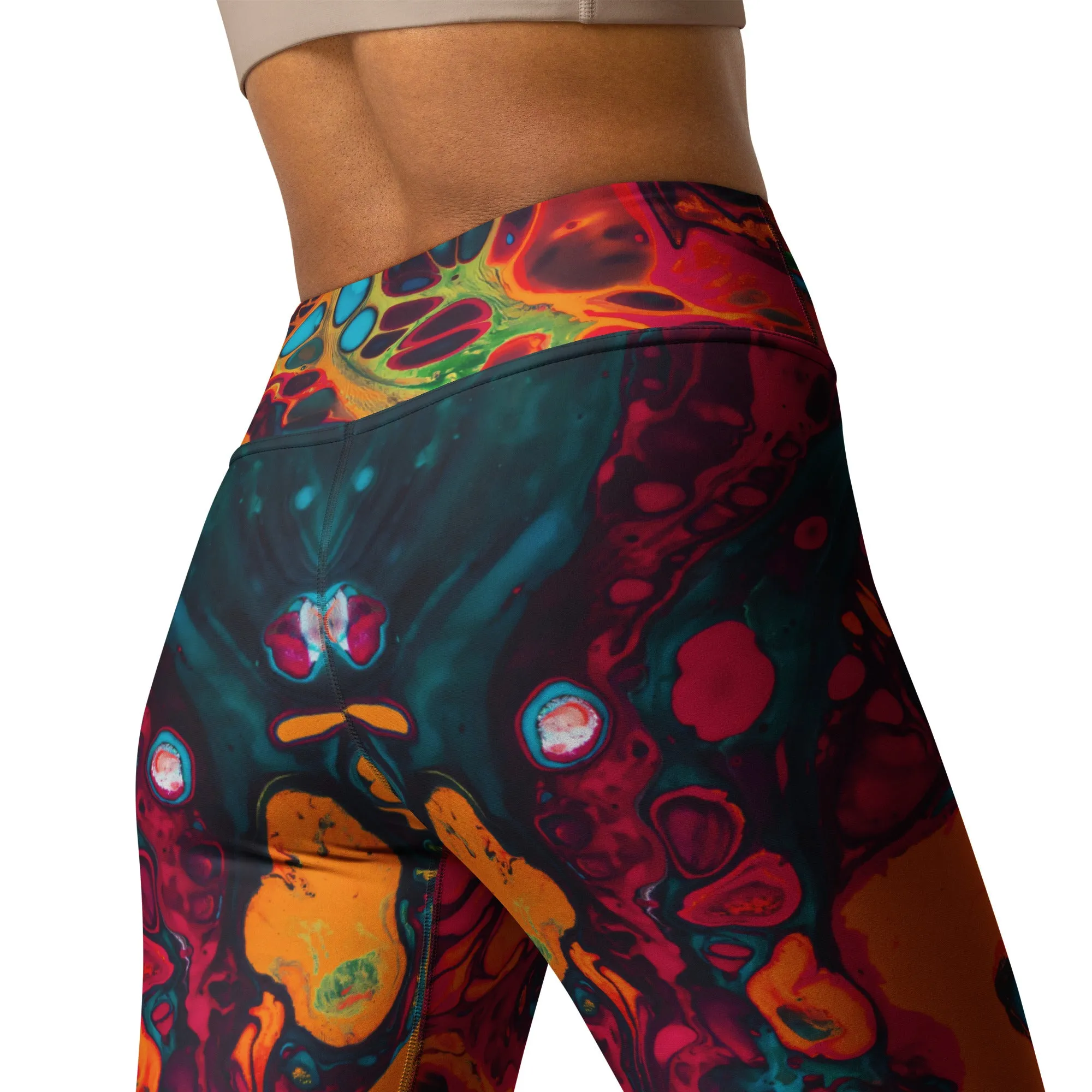 Trippy Twist Psychedelic Yoga Leggings