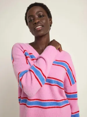 v-neck sweater pink