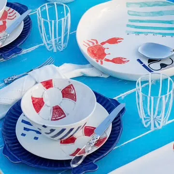 Vietri Riviera Life Preserver Salad Plate