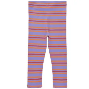 Violet Stripe Ribbed Leggings