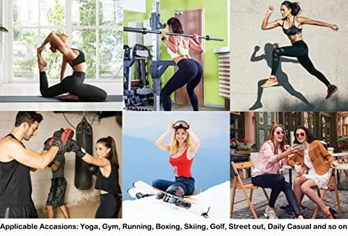 visesunny High Waist Yoga Pants with Pockets Flamingo Tummy Control Workout Running Yoga Leggings for Women