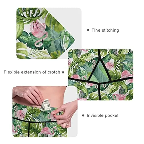 visesunny High Waist Yoga Pants with Pockets Flamingo Tummy Control Workout Running Yoga Leggings for Women