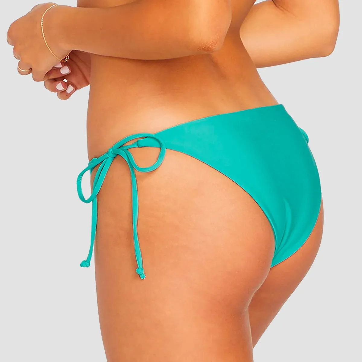Volcom Simply Seamless Tie Side Bikini Bottom Turquoise - Womens