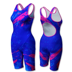 Wavecrest Azure Women's Open Back Kneeskin Tech Suit Swimsuit
