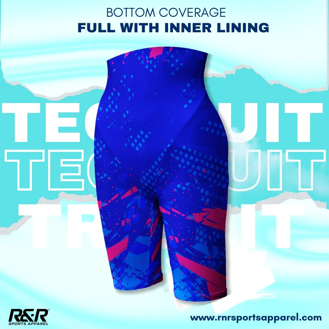 Wavecrest Azure Women's Open Back Kneeskin Tech Suit Swimsuit