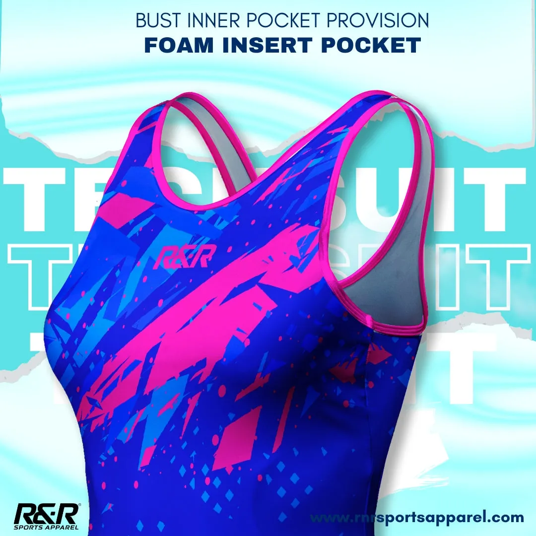 Wavecrest Azure Women's Open Back Kneeskin Tech Suit Swimsuit