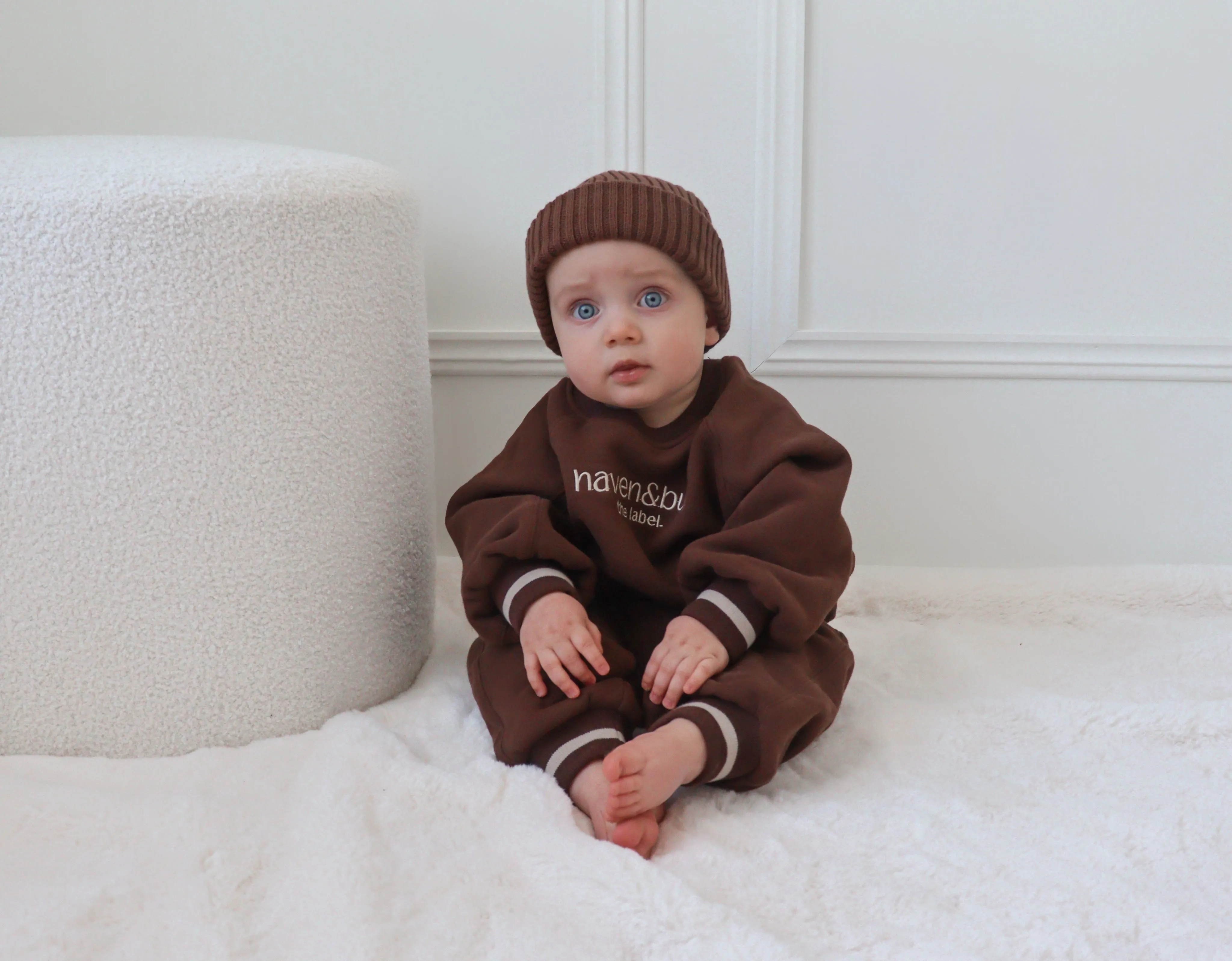 Wide Ribbed Beanie | Cacao