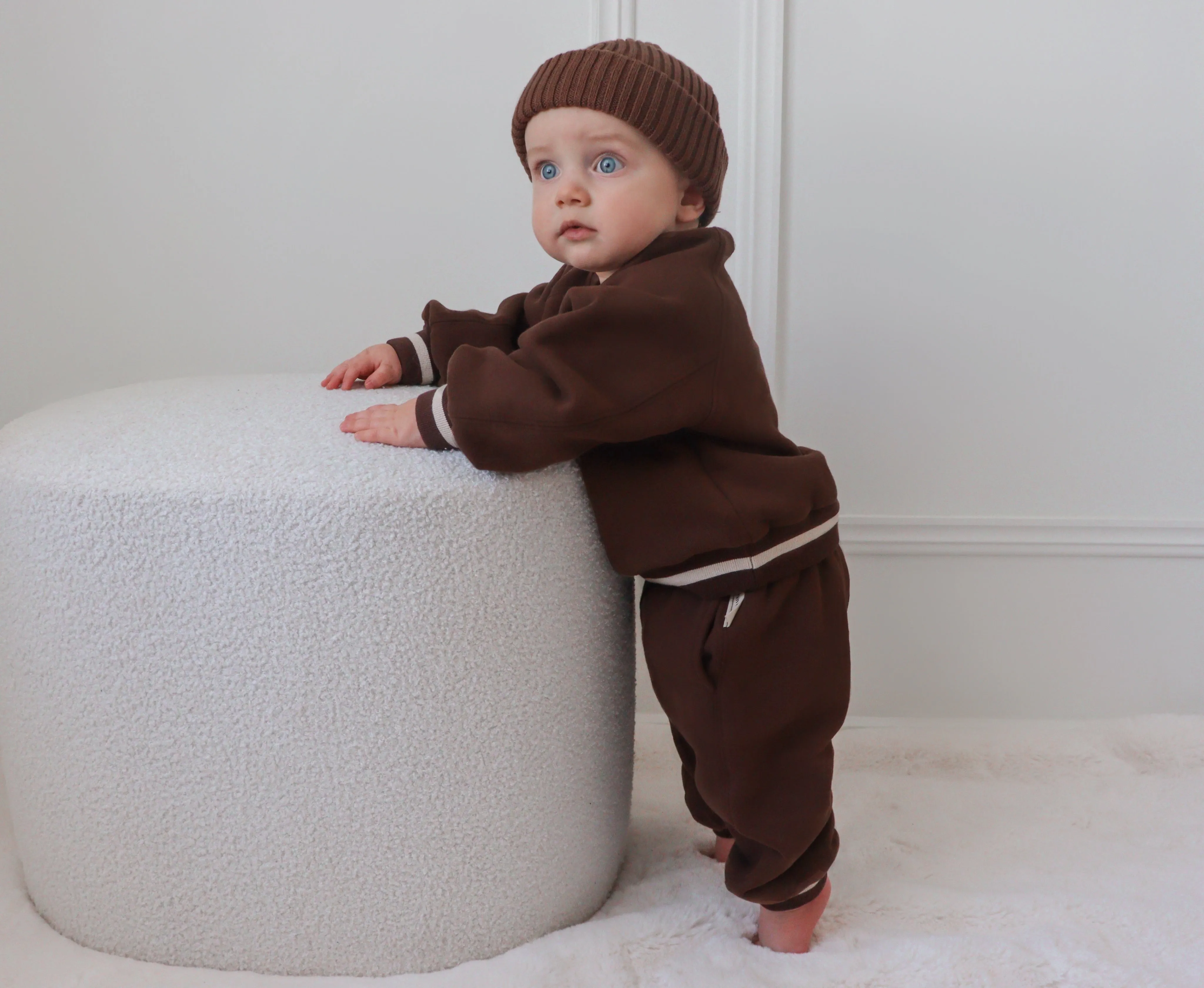 Wide Ribbed Beanie | Cacao