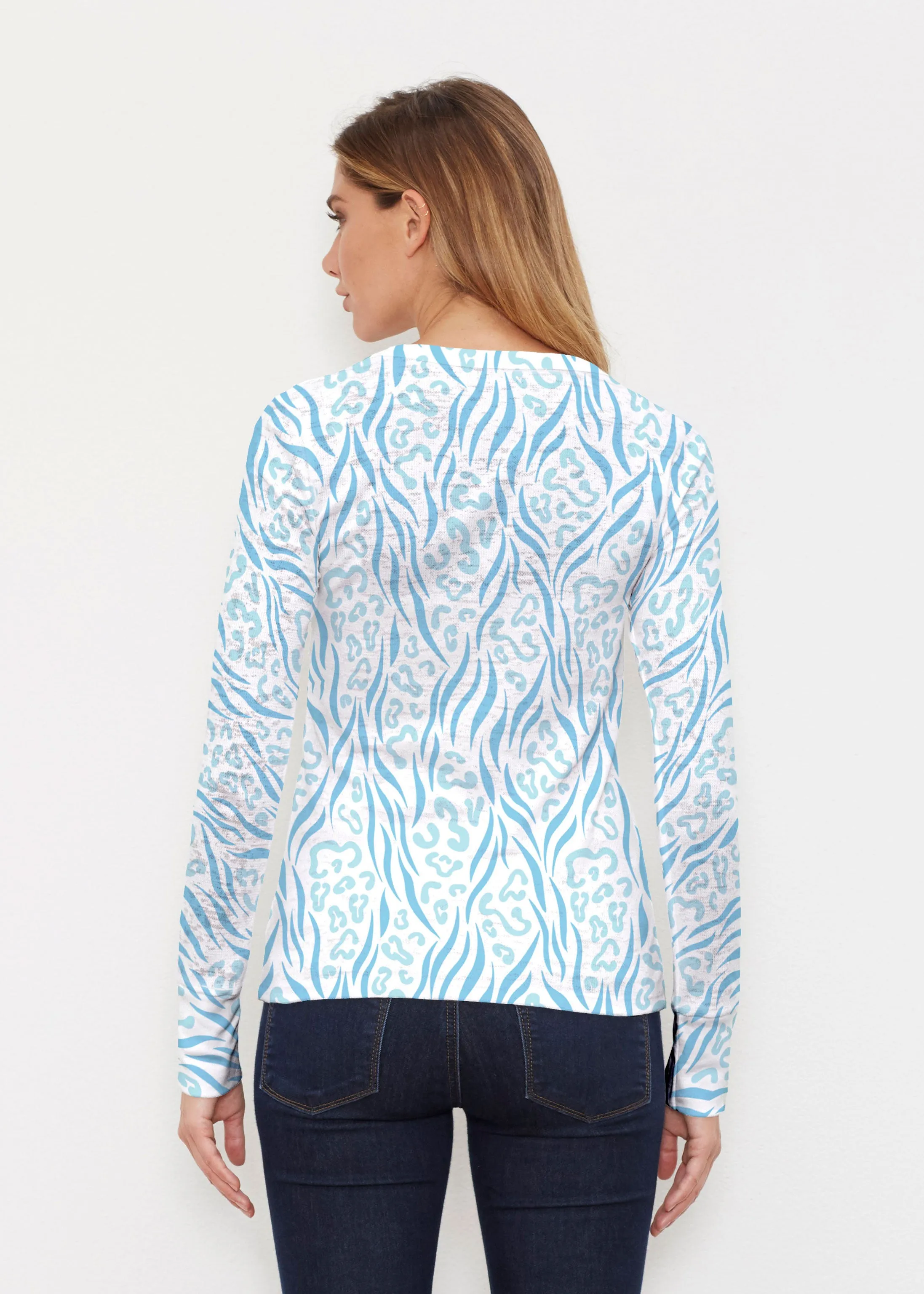 Wild Duo Aqua (7919) ~ Thermal Long Sleeve Crew Shirt
