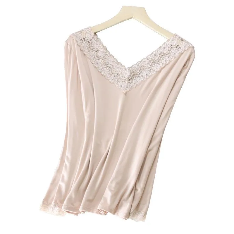 Women Autumn Winter New Lace V-neck