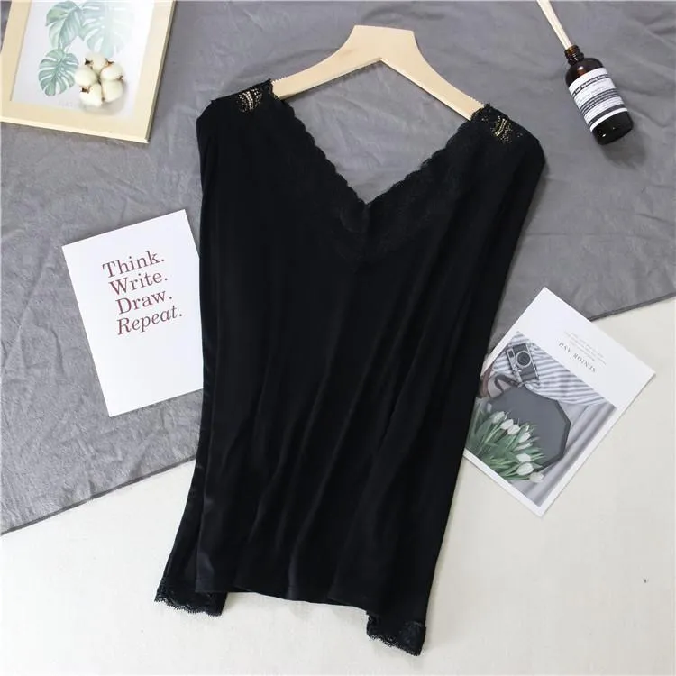 Women Autumn Winter New Lace V-neck