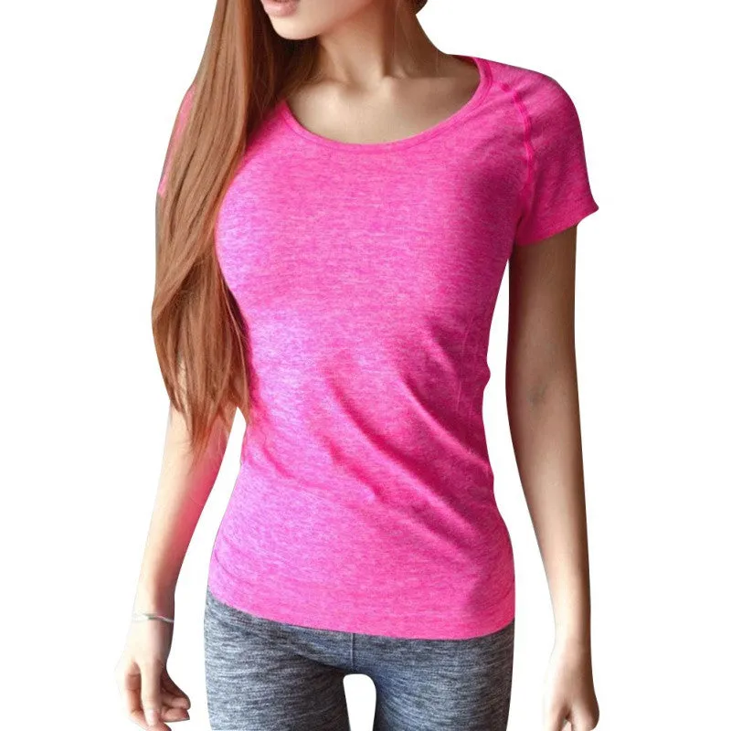 Women Quick Drying casual Top workout Fitness exercise Soft Breathable T-shirt GY69 NW
