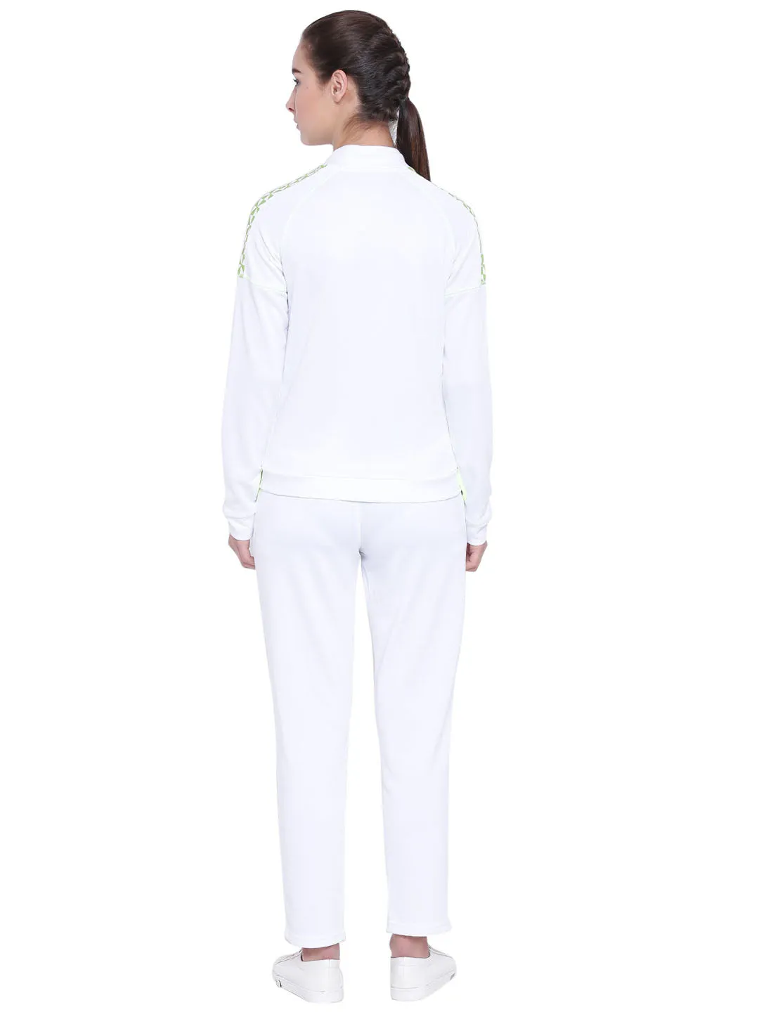 Women Solid White Tracksuits