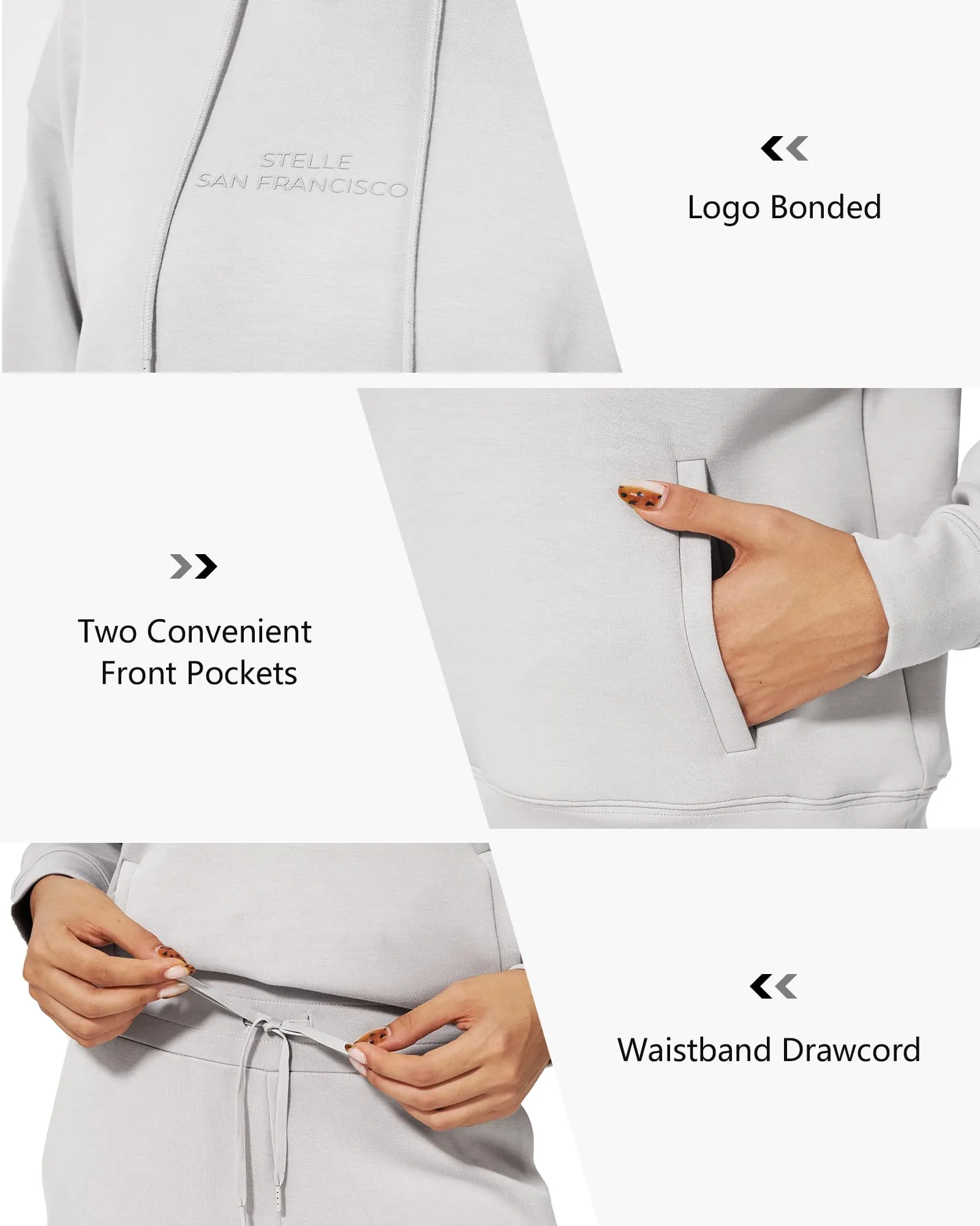 Women's 2-Piece Sweat Pants and Hoodie Set