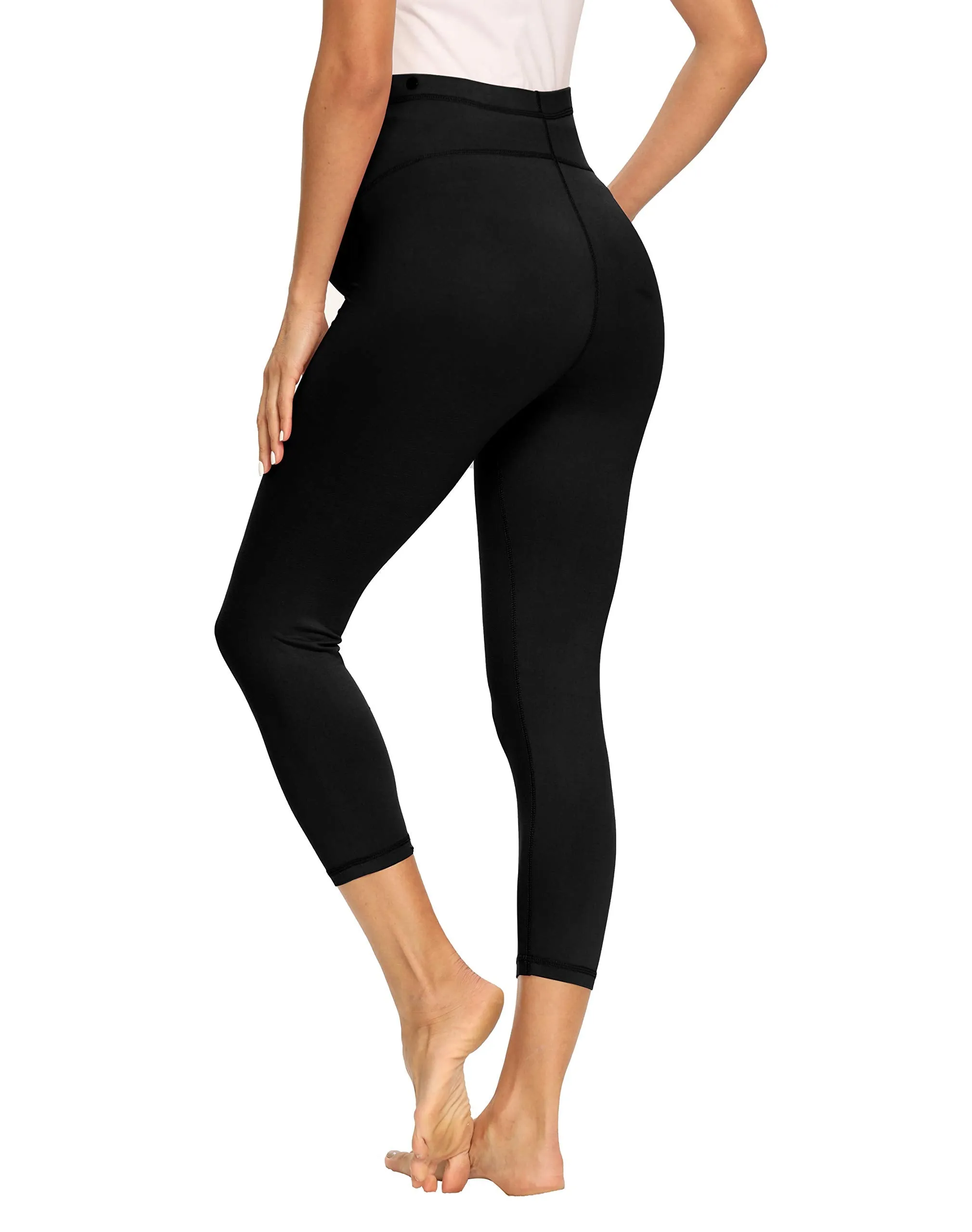 Women's Maternity Capri Leggings Over The Belly Pregnancy Active Workout Yoga Tights Pants