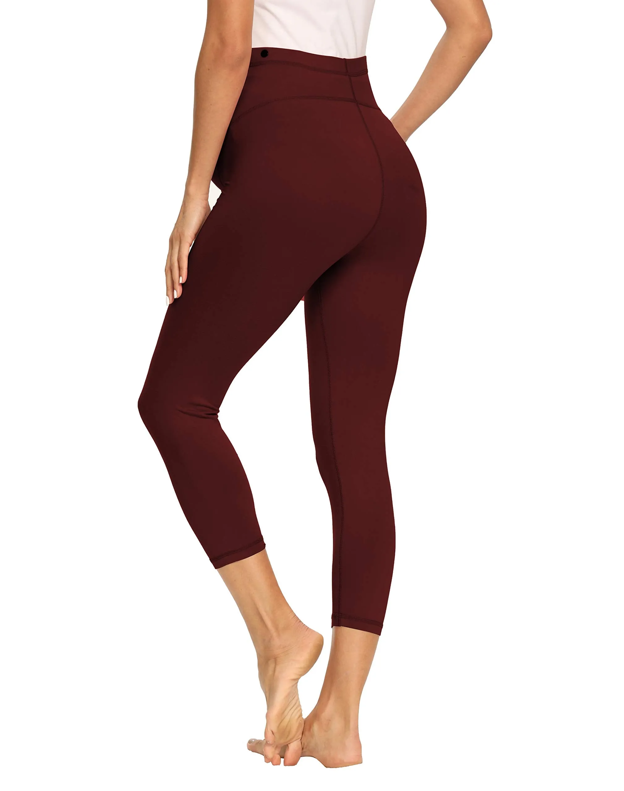 Women's Maternity Capri Leggings Over The Belly Pregnancy Active Workout Yoga Tights Pants