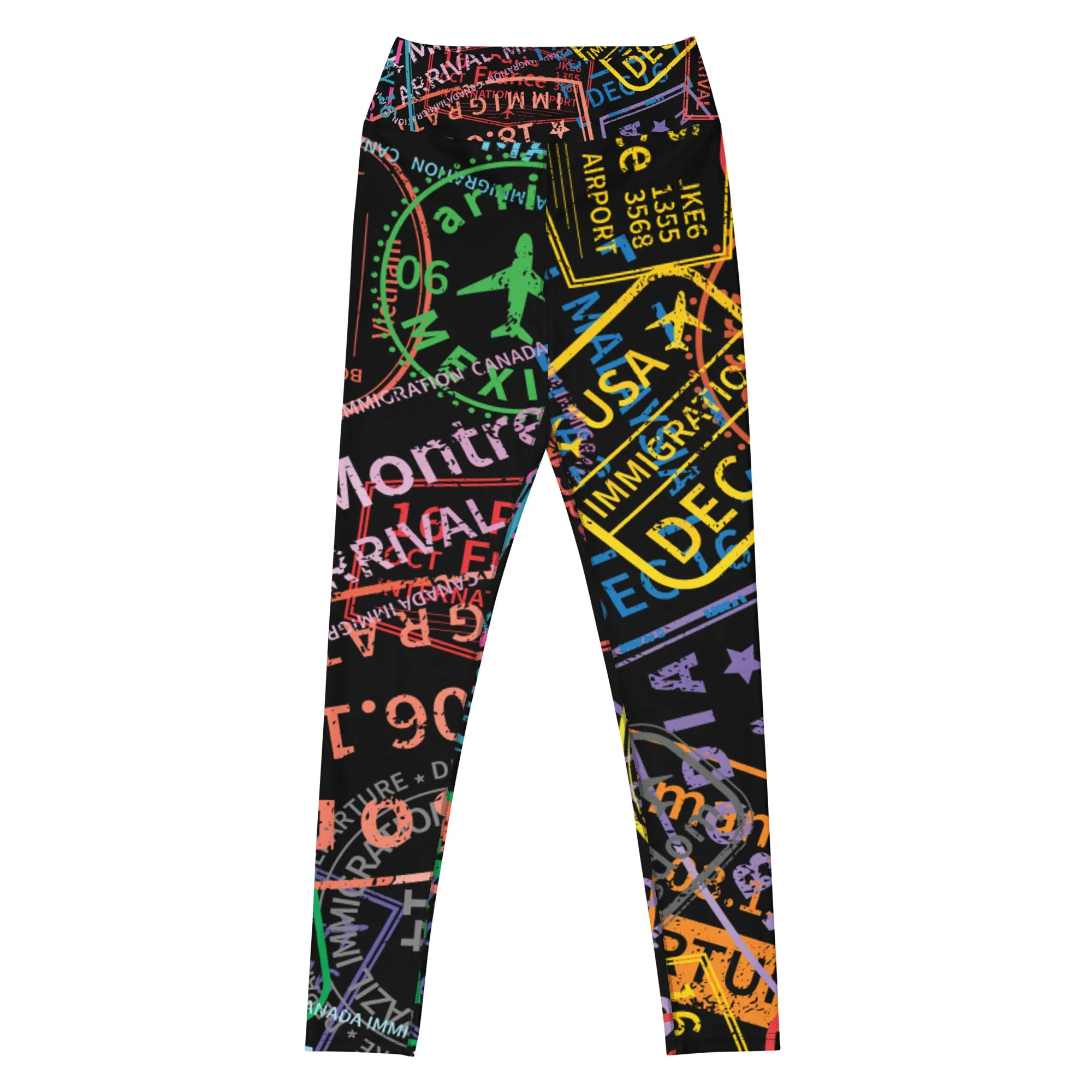 Women's Passport Stamps Yoga Leggings
