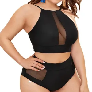 Women's Plus Size High Waisted Bikini Set