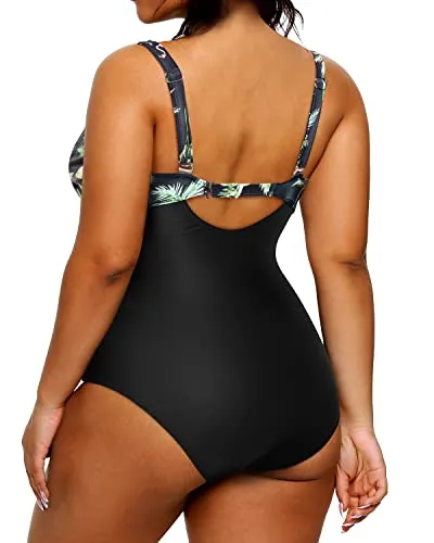 Women's Plus Size Slimming Swimwear Tummy Control One Piece Swimsuit