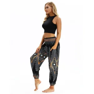 Women's straight Loose Harem Pant - Evil Eye & Elephant bloomers