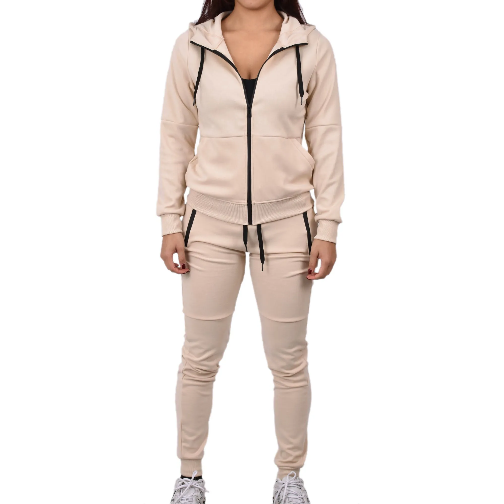 Women's Tech Fleece Tracksuit  - Sand