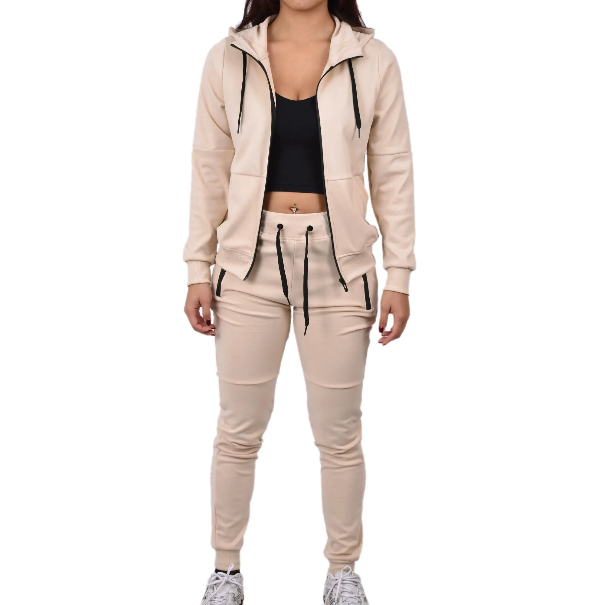 Women's Tech Fleece Tracksuit  - Sand