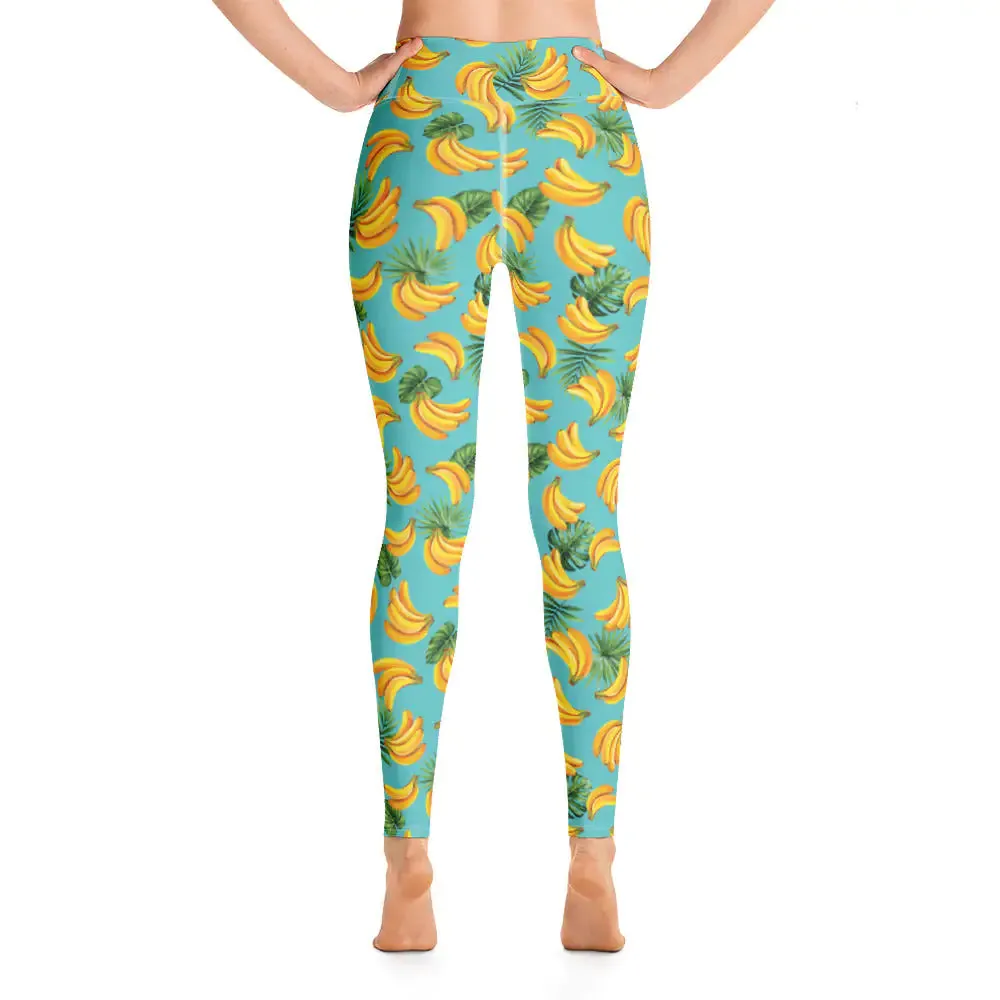 Women's Tropical Banana Mania Yoga Leggings