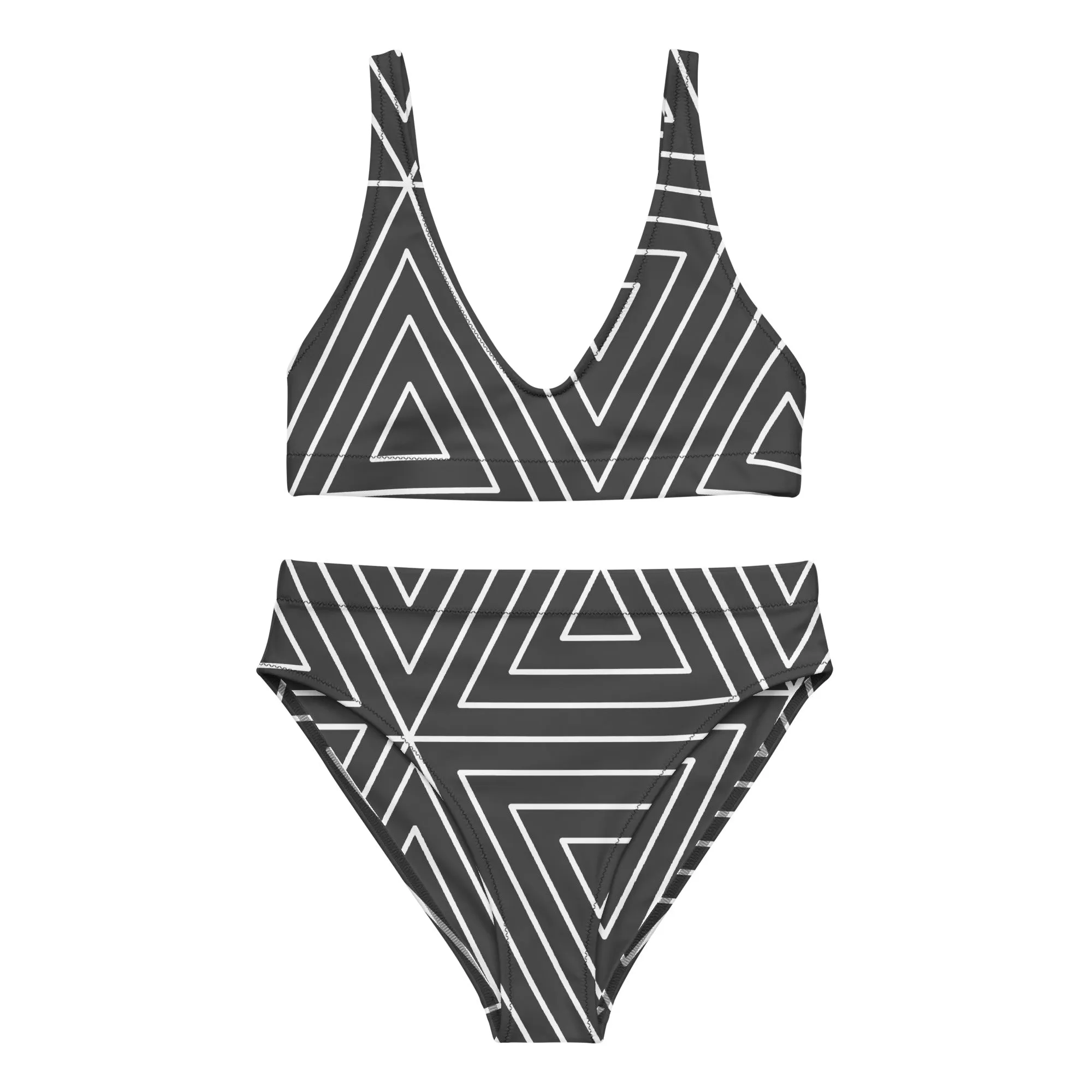 XCLUSIF POETIX BLACK TRIANGLE high-waisted bikini