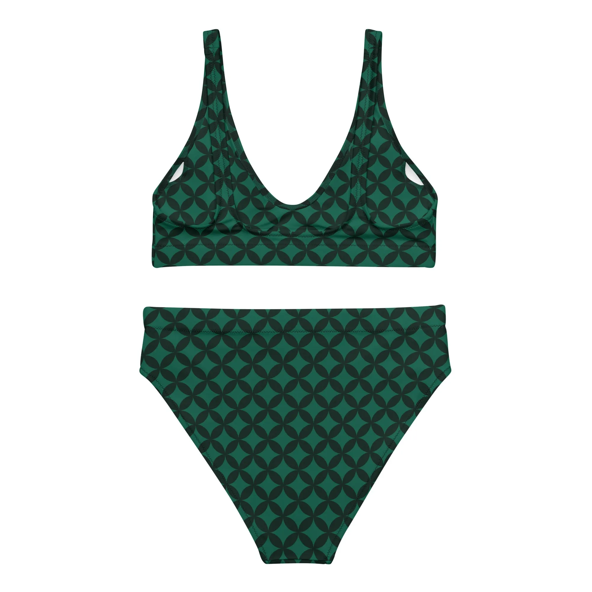 XCLUSIF POETIX LUXURY GREEN Women's high-waisted bikini