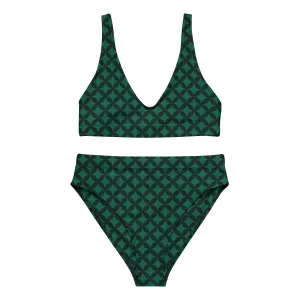 XCLUSIF POETIX LUXURY GREEN Women's high-waisted bikini