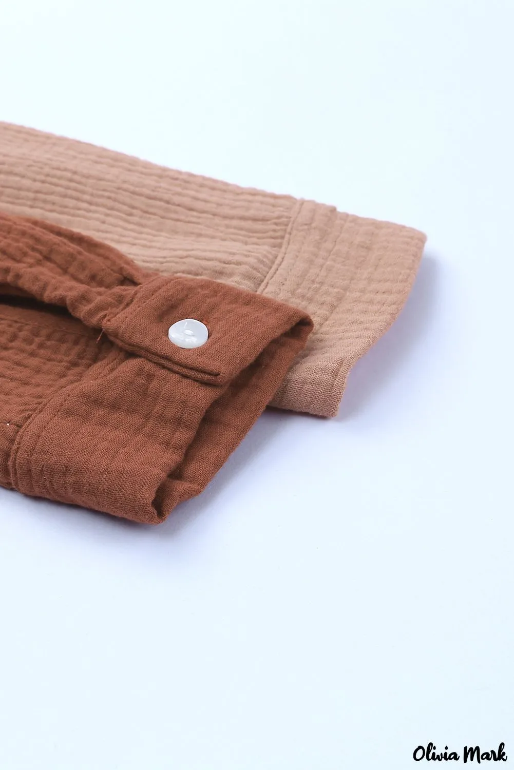 Xieyinshe - Brown textured long sleeve shirt with pocket