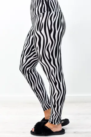 Zebra Wide Band Printed Leggings (Sizes 4-12) - LEG2753ZE