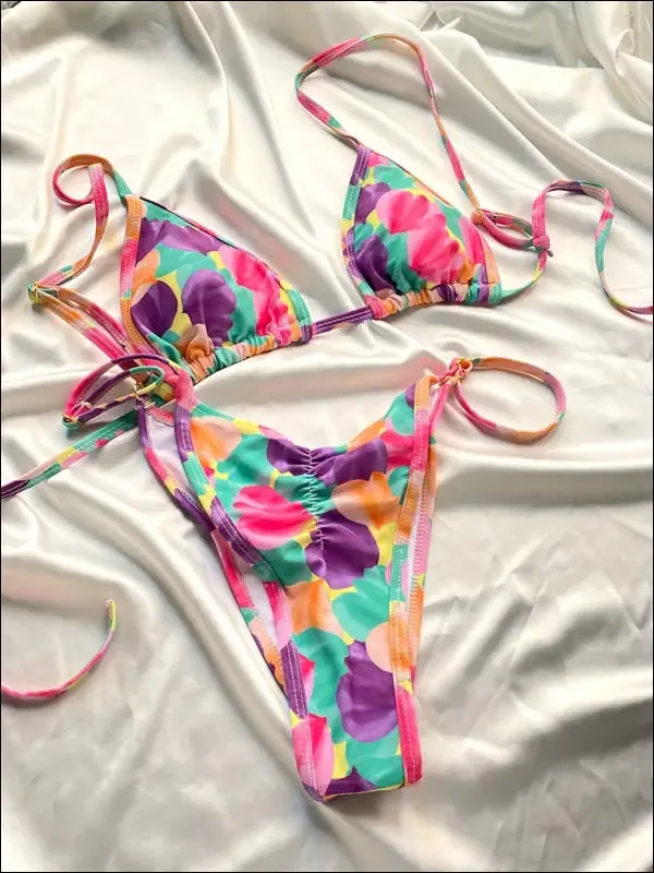 Zrtak 2022 sexy swimsuit bikini set - tie dye print beachwear